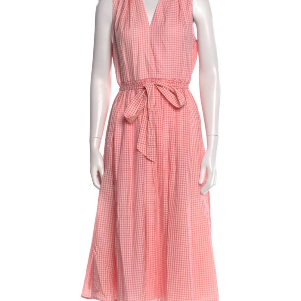 Kate Spade Pink Checkered Midi Dress